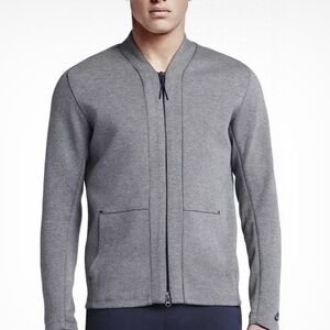 Nike Tech Fleece Cardigan Carbon Heather Grey Large Zip Front